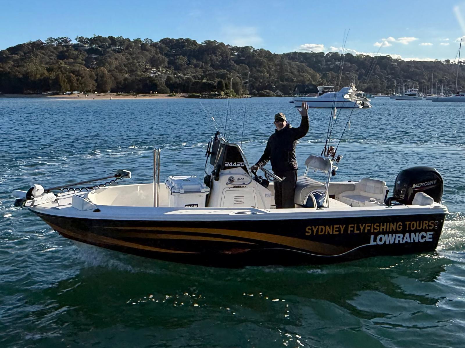 Justin Duggan from Sydney Flyfishing Tours Hawkesbury River and Sydney Harbour Private Charters
