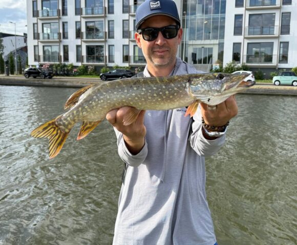 Pike fishing in Amsterdam canals